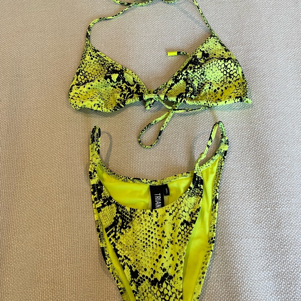 Triangl Swimwear Neon Yellow Snakeskin Bikini - Picture 10 of 10